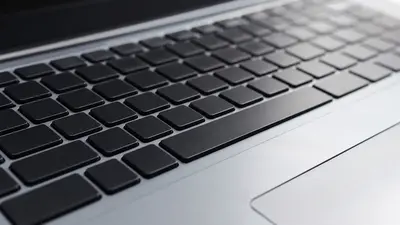 Close-up do teclado de um notebook